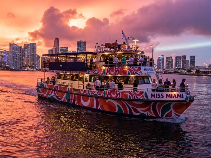 Sunset cruise on Biscayne Bay